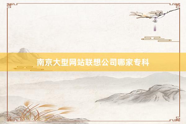 南京大型网站联想公司哪家专科